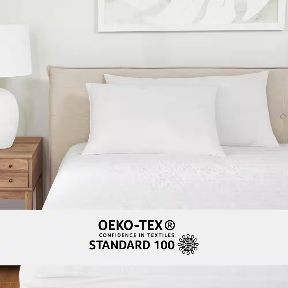 2-Pack Hypoallergenic Plush Bed Pillows – Soft Polyester Microfiber, Machine Washable