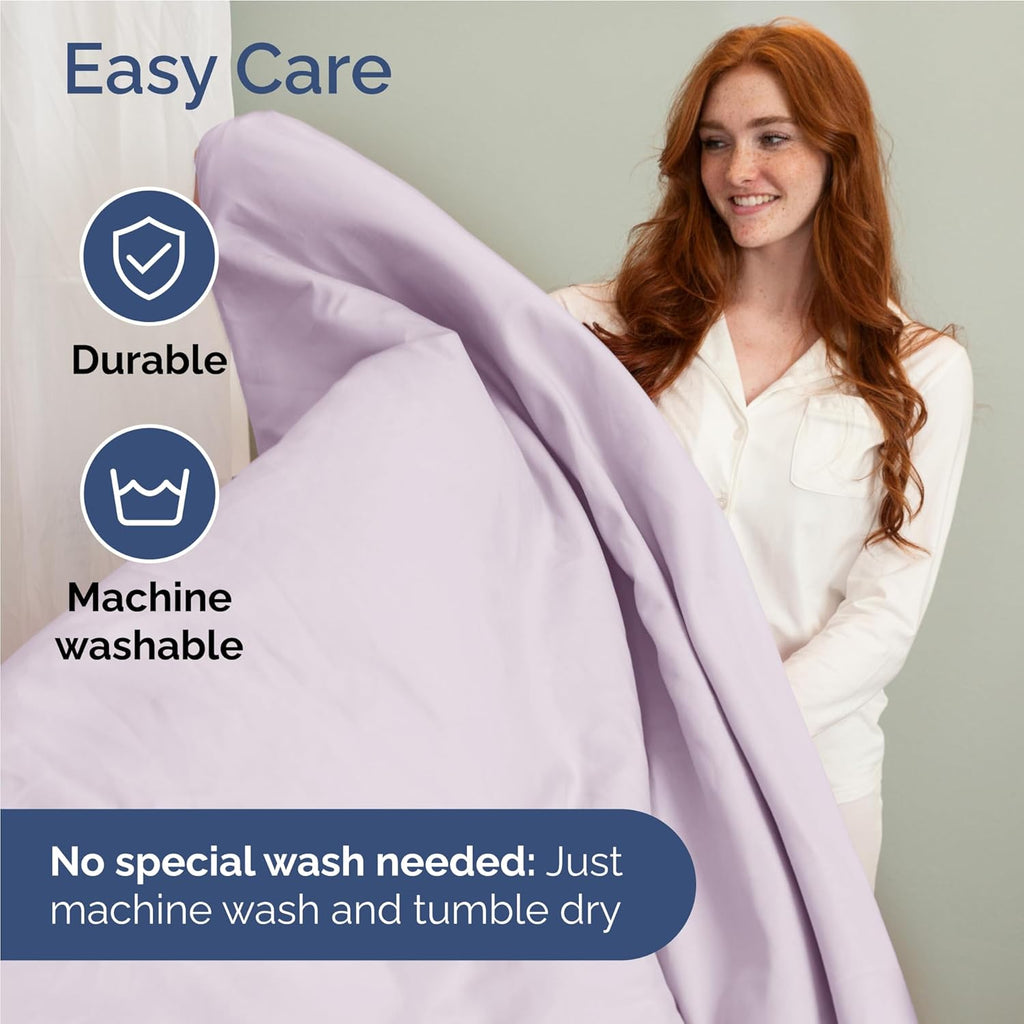 4-Piece Full Size Bed Sheet Set – Soft, Cooling, Deep Pocket, Light Lavender