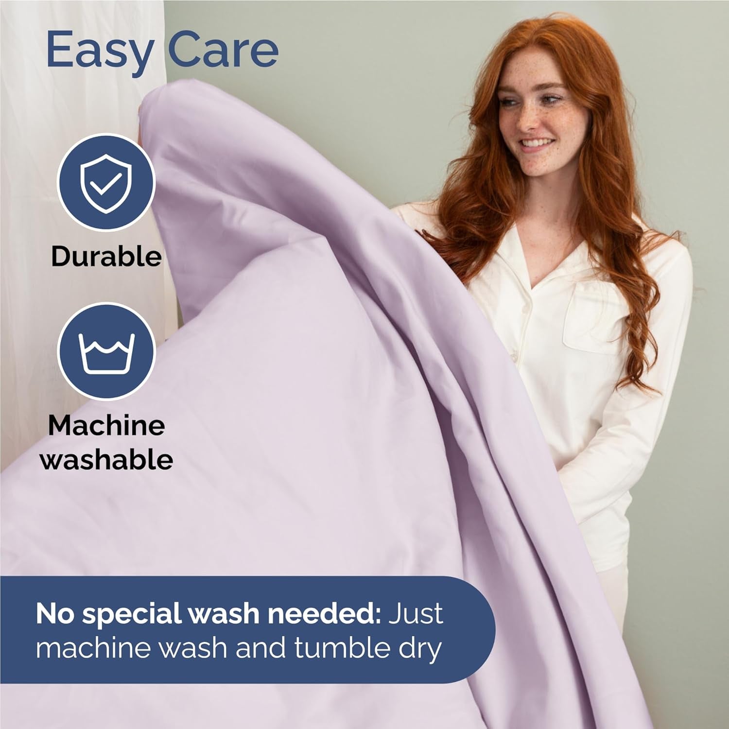 4-Piece Full Size Bed Sheet Set – Soft, Cooling, Deep Pocket, Light Lavender