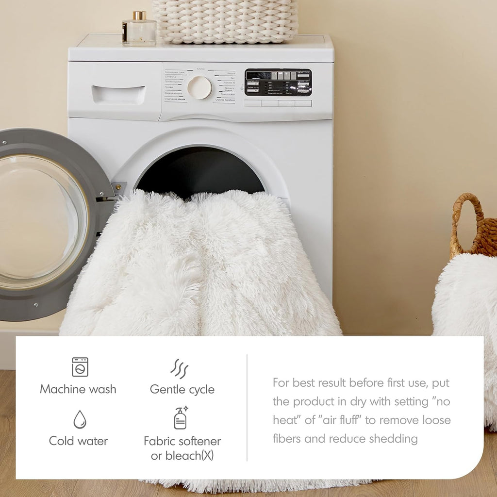 Shaggy Faux Fur Comforter Set – King/Cal King, 3-Piece Ultra Cozy Bedding