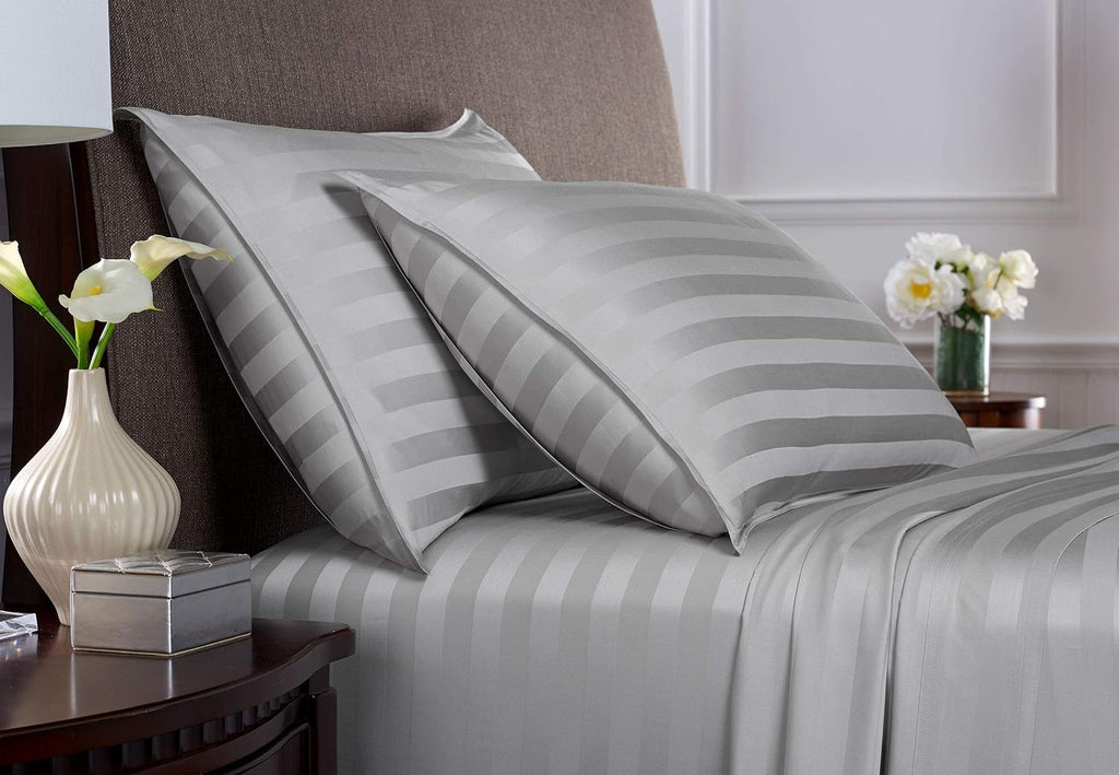 Organic Bamboo Bed Sheet Set – California King, 4 Piece, Soft & Breathable, Silver