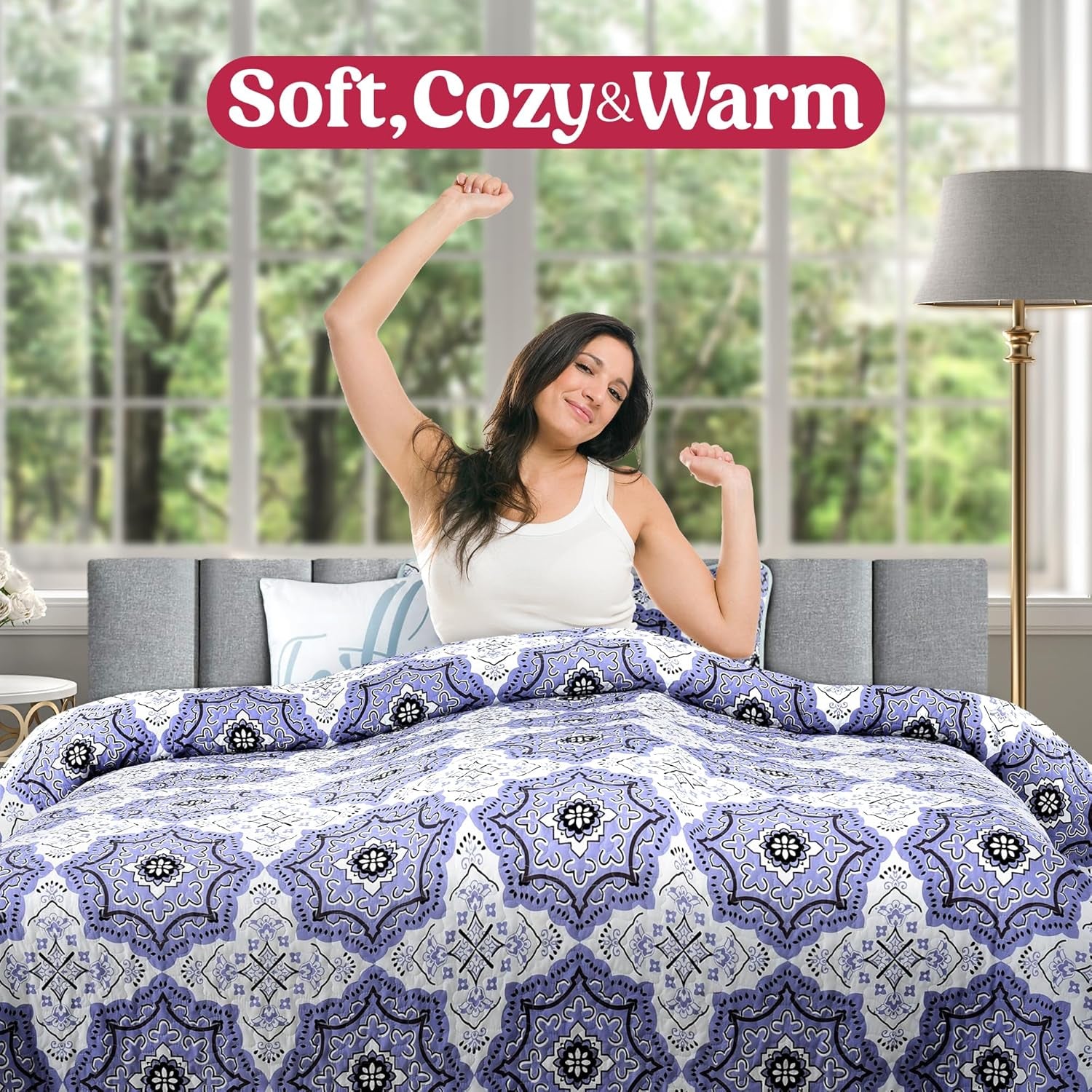 Twin Quilt Set – Soft Lightweight Microfiber Bedding (3-Piece)