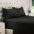 Twin XL 4-Piece Deep Pocket Bed Sheet Set – Ultra-Soft Microfiber, Cooling & Durable, Black