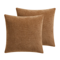 18" x 18" Solid Chenille Decorative Pillow Set – 2-Pack, Soft & Cozy Throw Pillows