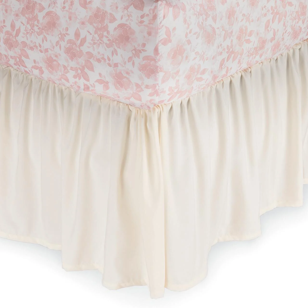 11-Piece Queen Bed-in-a-Bag Comforter Set – Cream Ruffle, Includes Sheets, Shams & Decorative Pillow