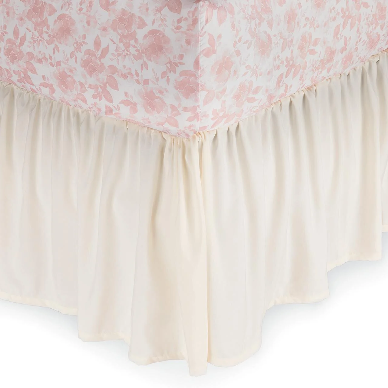 11-Piece Queen Bed-in-a-Bag Comforter Set – Cream Ruffle, Includes Sheets, Shams & Decorative Pillow