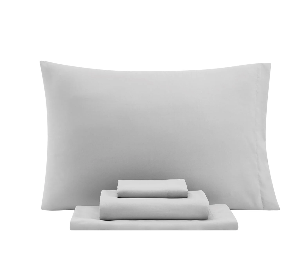 7-Piece Reversible Bed-in-a-Bag Comforter Set – Red, Full, Includes Sheets & Shams