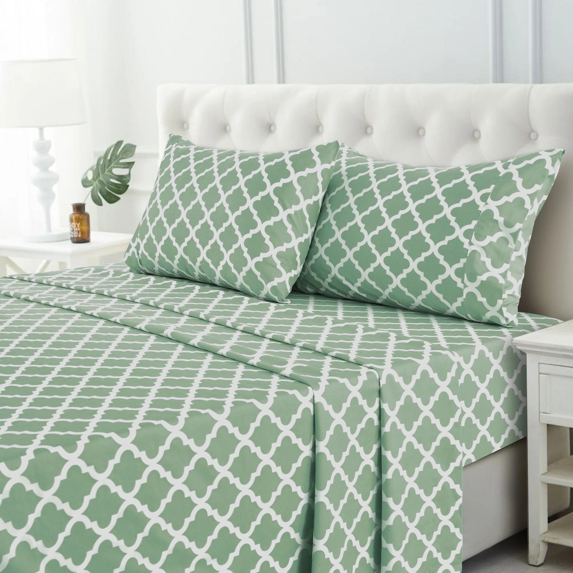 Extra Soft Microfiber Bed Sheet Set – 4 Piece, California King, Deep Pocket, Green