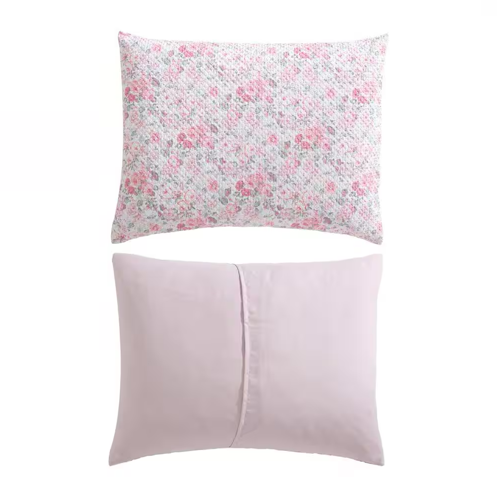 8-Piece Full Bed-in-a-Bag Comforter Set – Quartet Pink & Green Microfiber, Includes Sheets & Shams