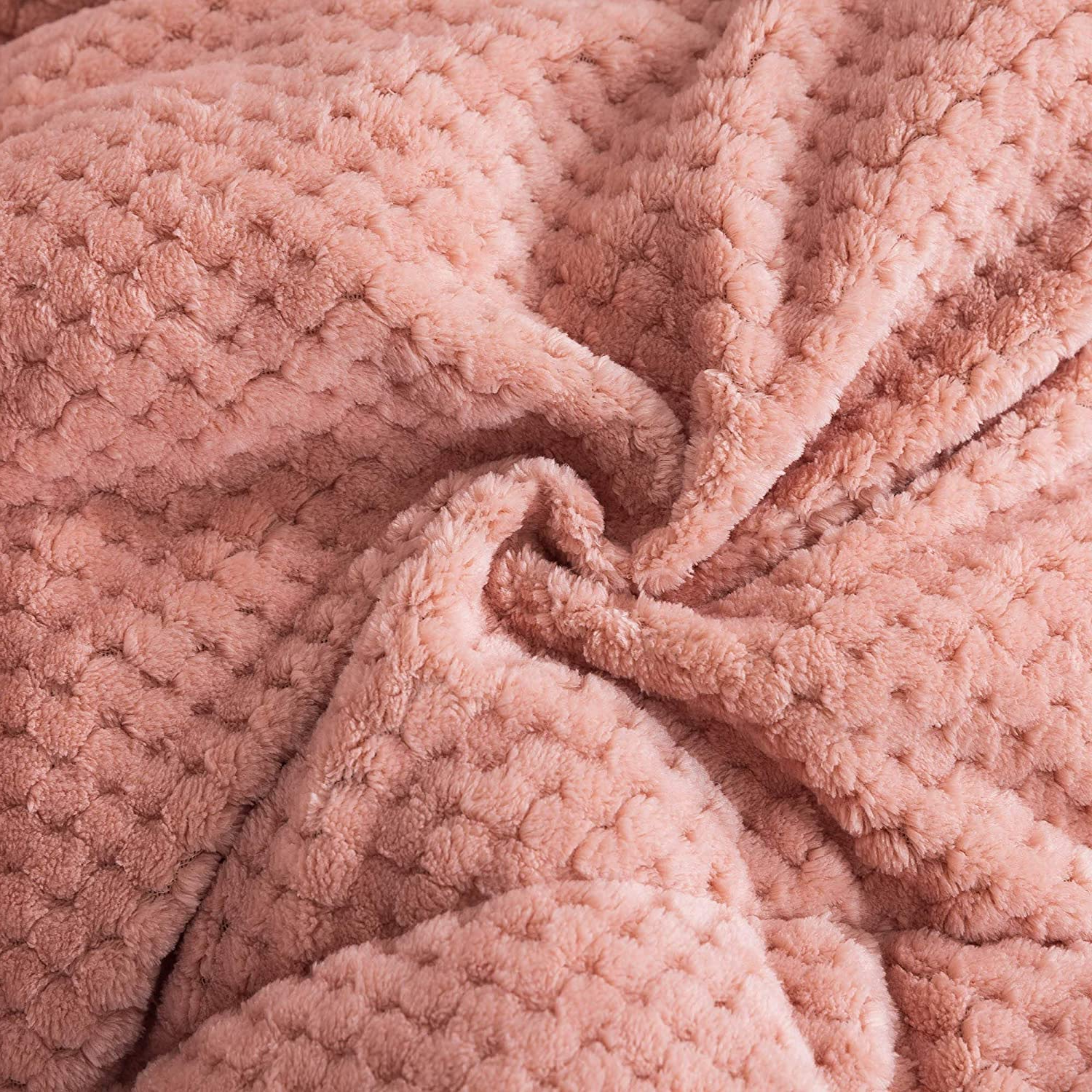 King Sherpa Comforter – Ultra Soft Reversible Fleece, Goose Down Alternative, Sunset Rose Pink