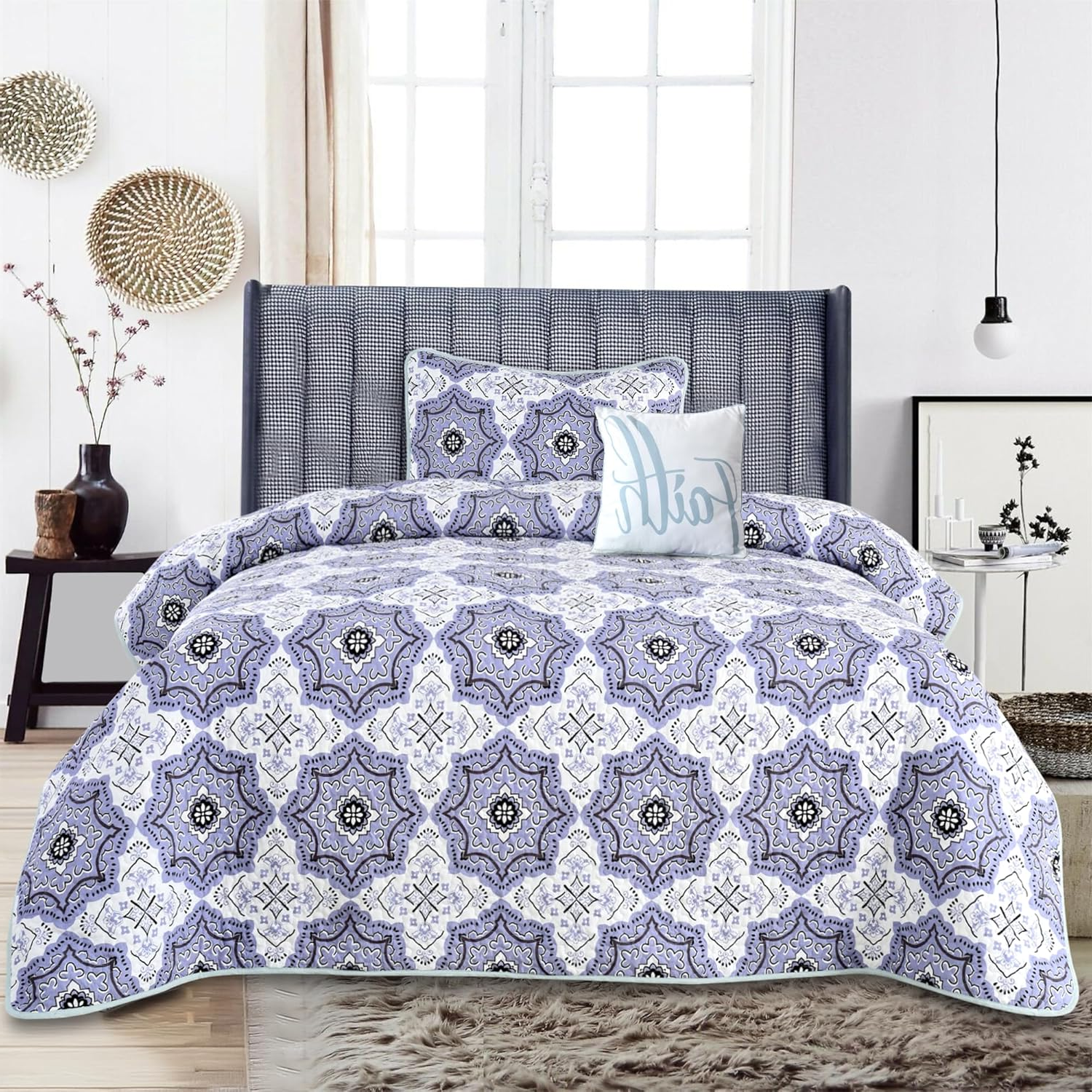 Twin Quilt Set – Soft Lightweight Microfiber Bedding (3-Piece)