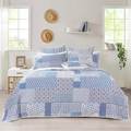 100% Cotton Patchwork Quilt Set – Ultra Soft, Reversible, Lightweight, All-Season