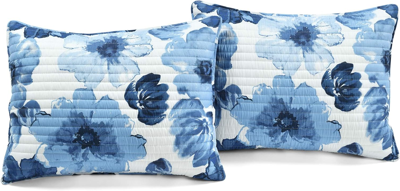 Leah Reversible Floral Quilt Set – King Size, 3 Pieces