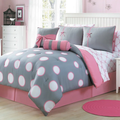 5-Piece Polka Dot Bed-in-a-Bag Comforter Set – Complete Bedding Set with Sheets & Pillow Shams