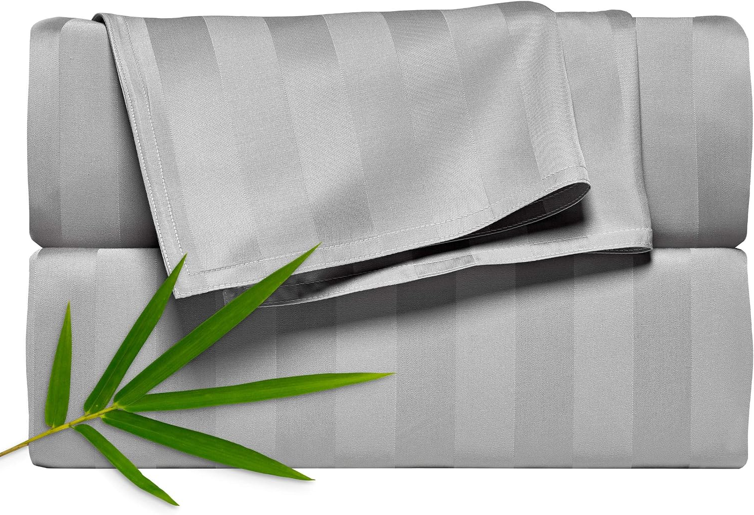 Organic Bamboo Bed Sheet Set – California King, 4 Piece, Soft & Breathable, Silver
