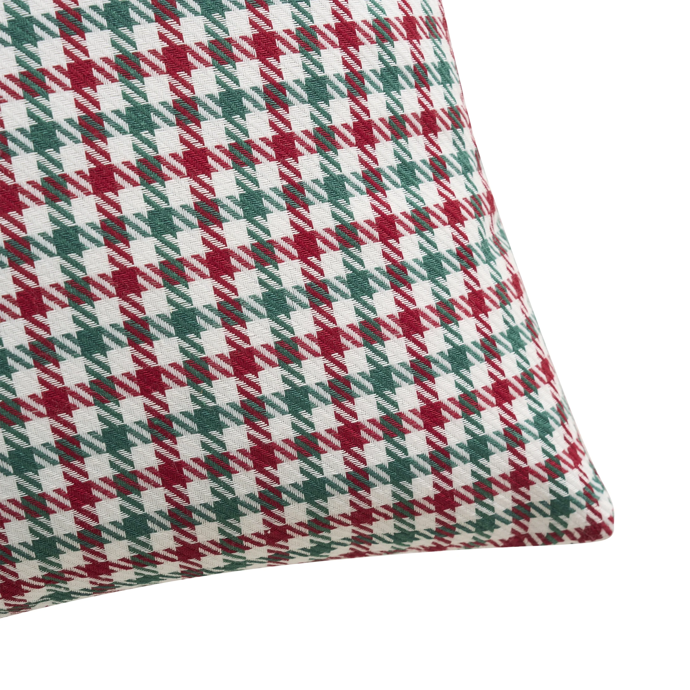 18" X 18" Multi Holiday Houndstooth Decorative Pillows (2 Count)