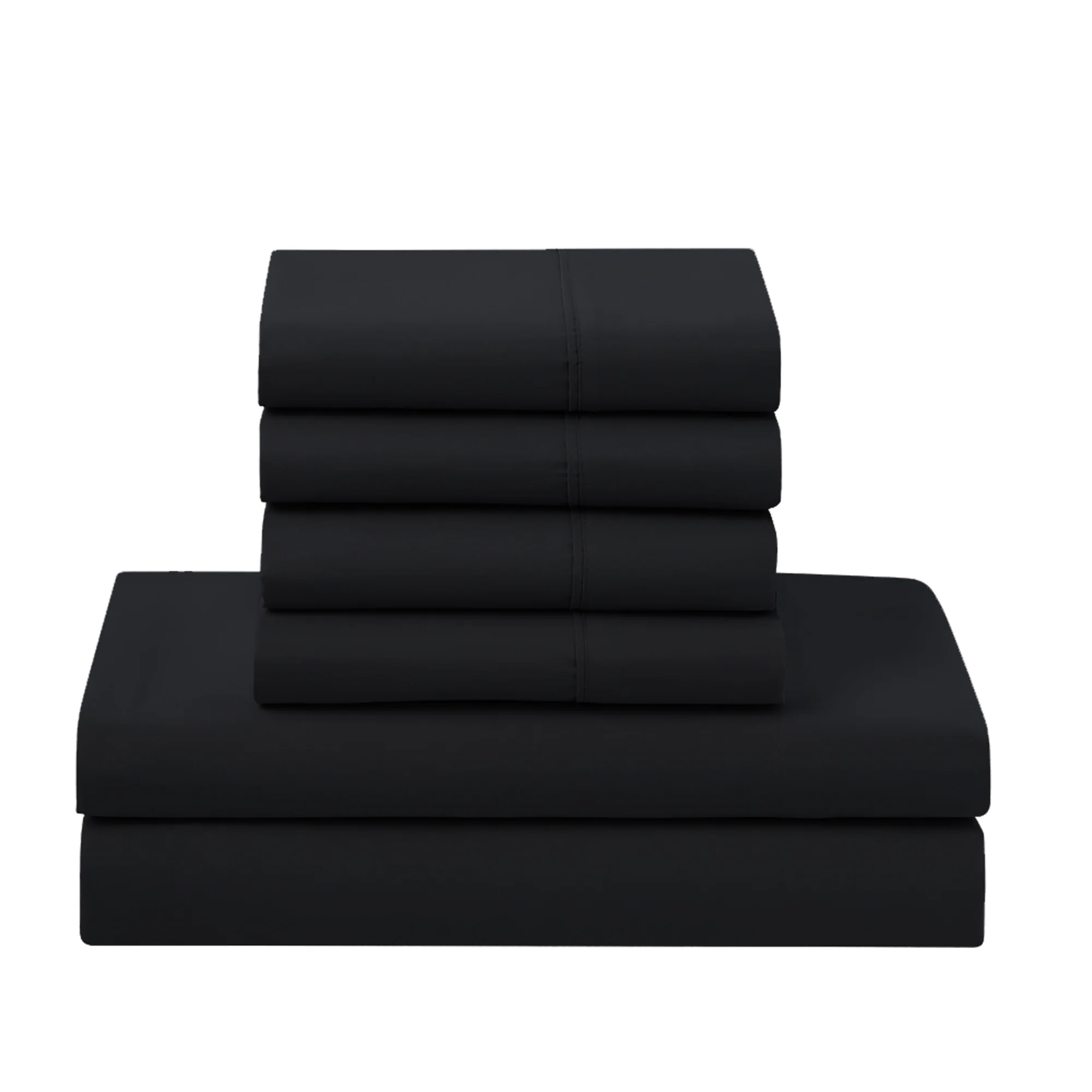 7-Piece Full Bed-in-a-Bag Comforter Set – Luxury Black Down Alternative, Includes Sheets & Shams