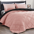 Twin Comforter Set – Pink & Black, Soft All-Season Bedding, 2-Piece (Comforter + Pillow Sham)