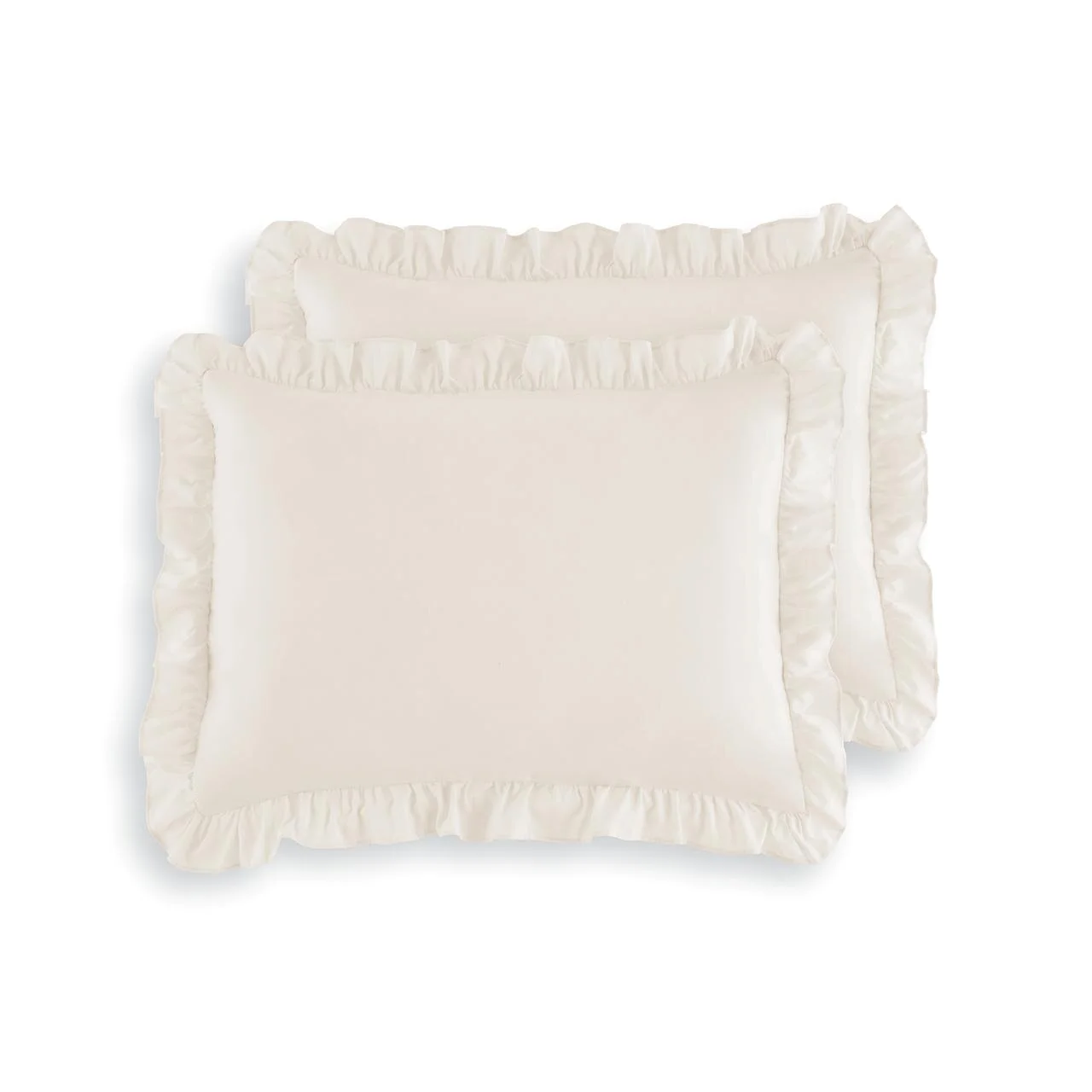 11-Piece Queen Bed-in-a-Bag Comforter Set – Cream Ruffle, Includes Sheets, Shams & Decorative Pillow