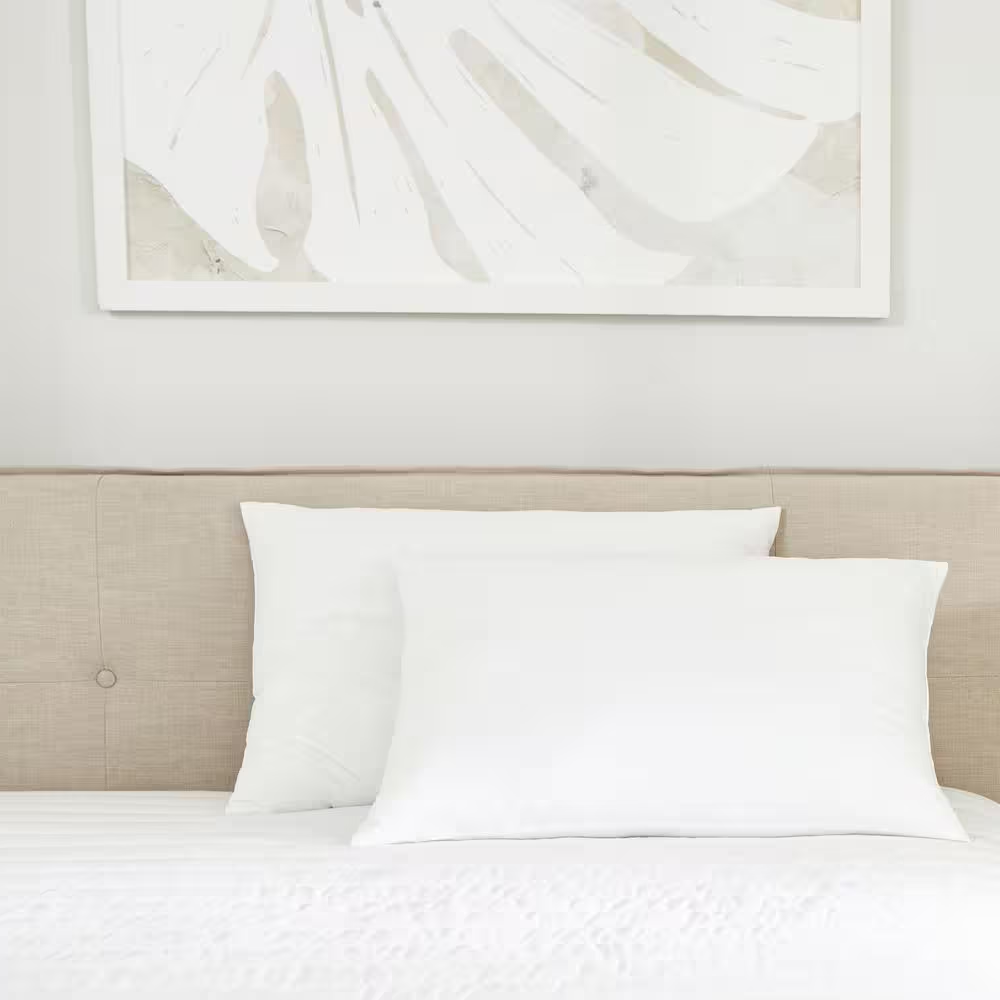 2-Pack Hypoallergenic Plush Bed Pillows – Soft Polyester Microfiber, Machine Washable