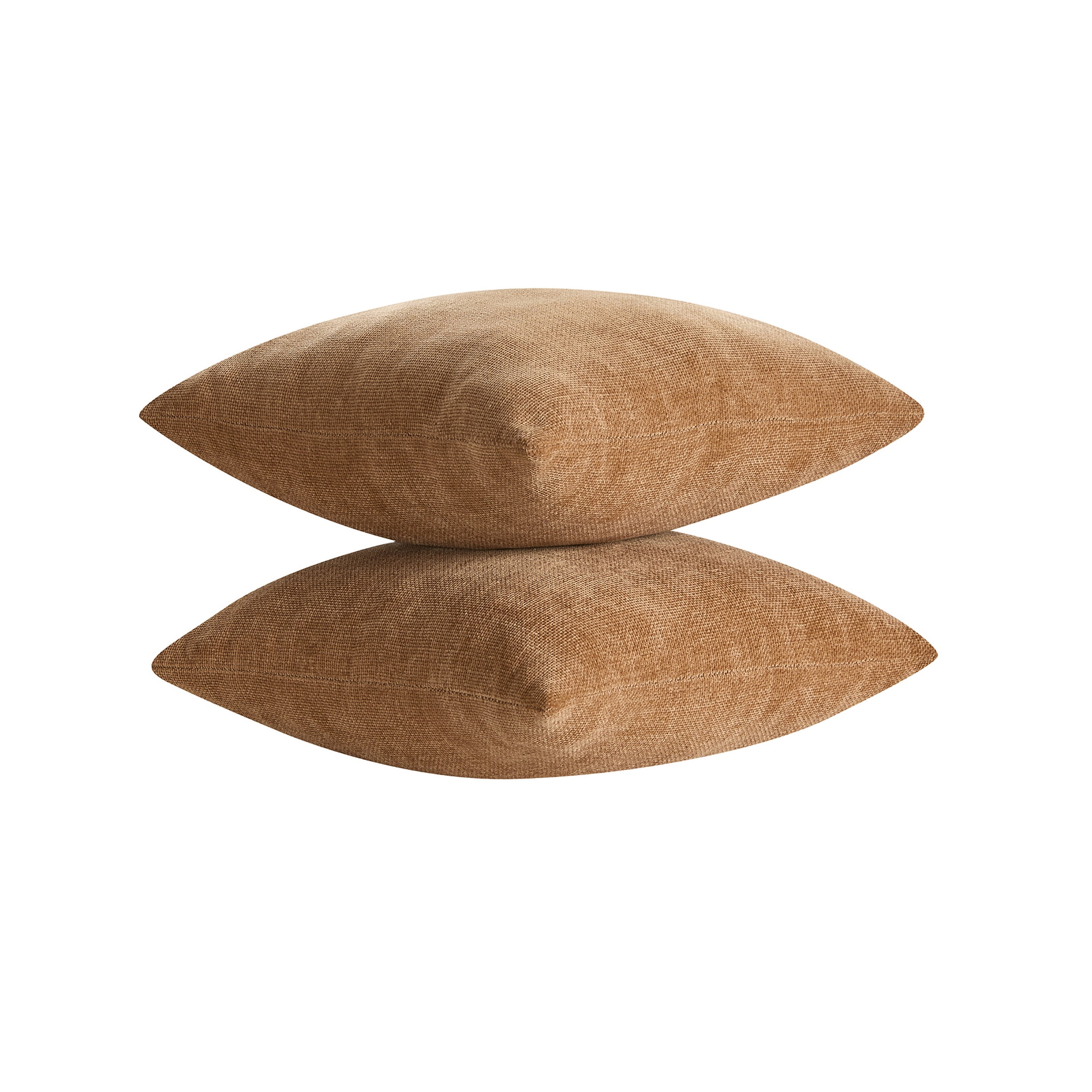 18" x 18" Solid Chenille Decorative Pillow Set – 2-Pack, Soft & Cozy Throw Pillows