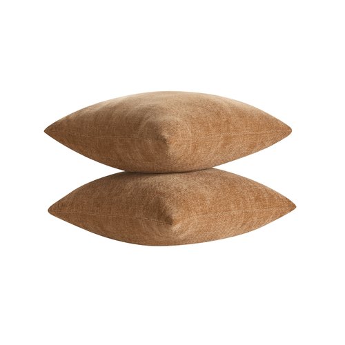 18" x 18" Solid Chenille Decorative Pillow Set – 2-Pack, Soft & Cozy Throw Pillows