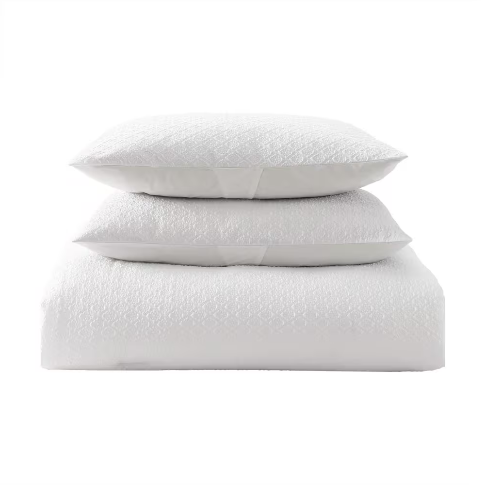 6-Piece Twin Bed-in-a-Bag Comforter Set – Margaret White Microfiber, Includes Sheets & Pillow Shams