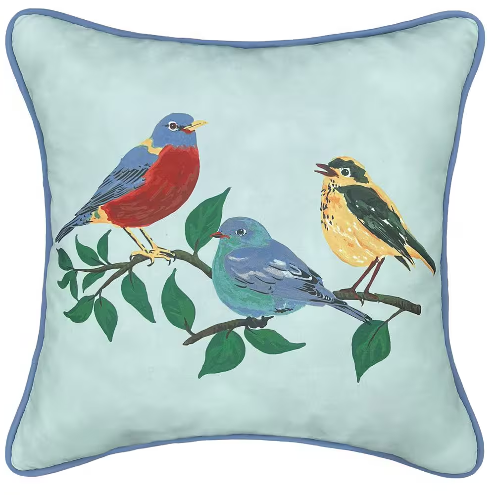 Set of 2 Outdoor Throw Pillows – 18"x18"x6", UV-Protected, Fade-Resistant, Bright Decorative Cushions