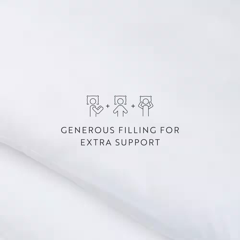 2-Pack Hypoallergenic Plush Bed Pillows – Soft Polyester Microfiber, Supportive & Comfortable