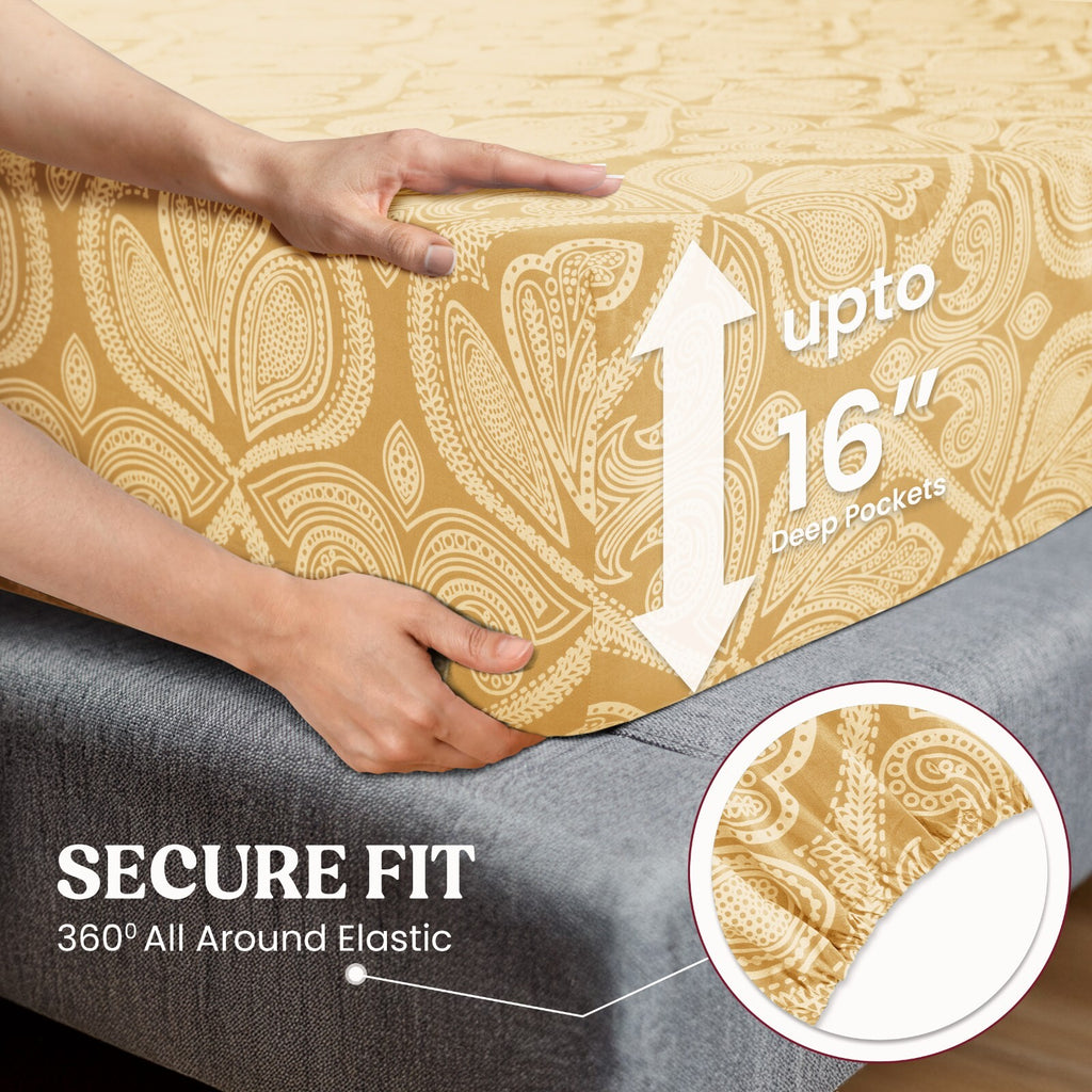 Luxury 1800 Series Microfiber Bed Sheet Set – 6 Piece Deep Pocket Paisley