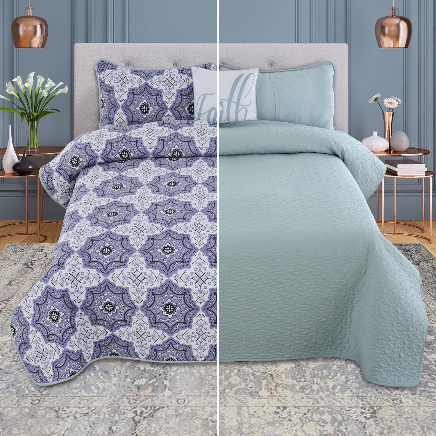 Twin Quilt Set – Soft Lightweight Microfiber Bedding (3-Piece)