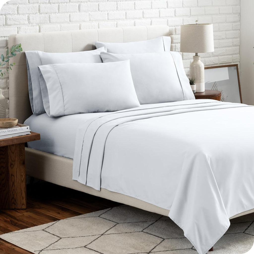 Twin XL 4-Piece Bed Sheet Set – Hotel-Quality, Deep Pocket, Soft & Breathable, Whit