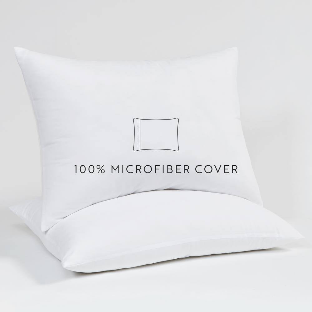 2-Pack Hypoallergenic Plush Bed Pillows – Soft Polyester Microfiber, Machine Washable