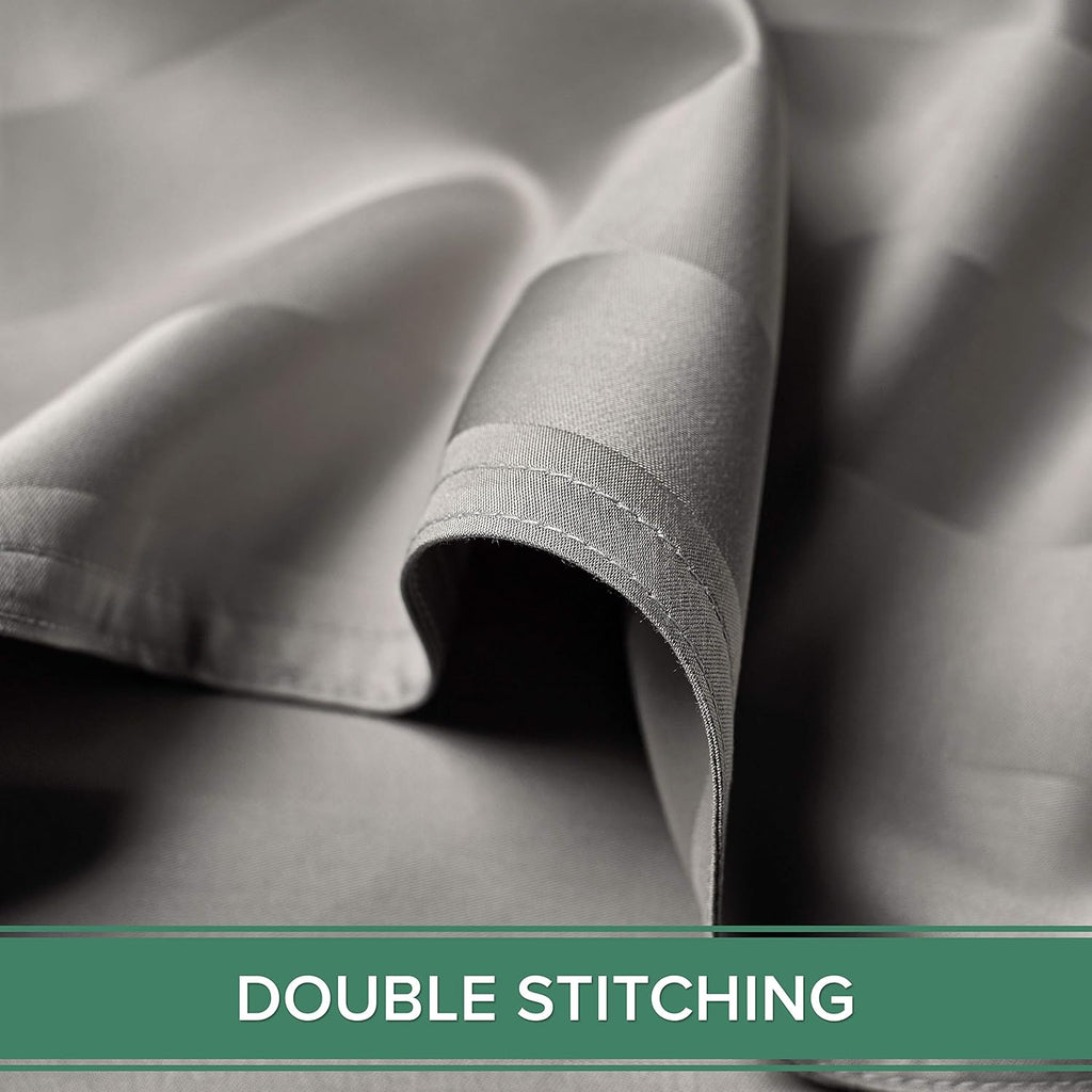 Organic Bamboo Bed Sheet Set – California King, 4 Piece, Soft & Breathable, Silver