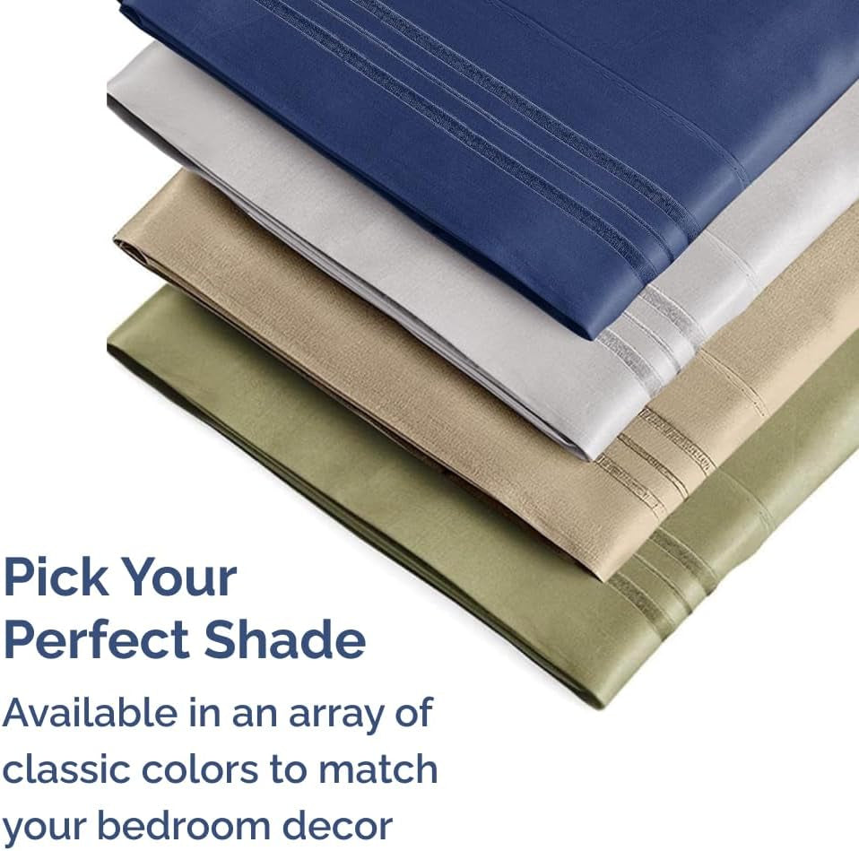 Queen Size Pillow Case Set – Ultra Soft, Durable, Hotel Quality (Set of 4)