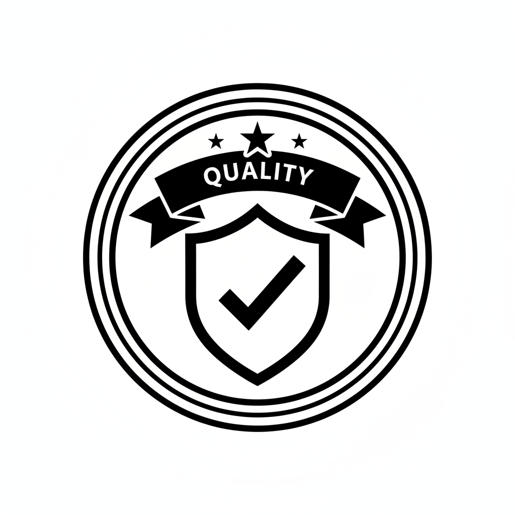 i need an icon image of "best quality" and it should be black and white only